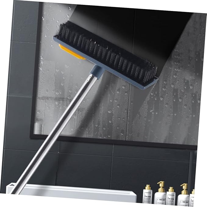 minkissy 2pcs Long Handle Scrub Brush Floor Scraper Brush Hard Bristle for Tile Bathtub