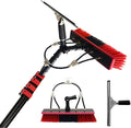 Window Cleaning Water Fed Pole Kit Length Water Fed Brush Water Pipe Cleaning Outdoor Window Cleaner Window Cleaning Tool for Window Glass Solar Panel30FT/9M