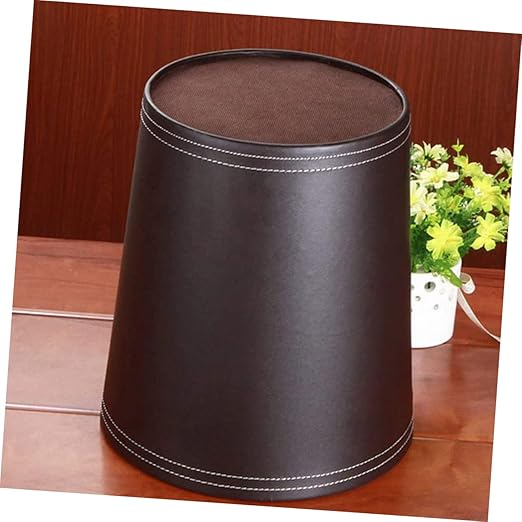 ABOOFAN 1Pc Round Waste Basket Trash Can for Office Living Room Stylish Garbage Recycling Container Practical Waste Storage