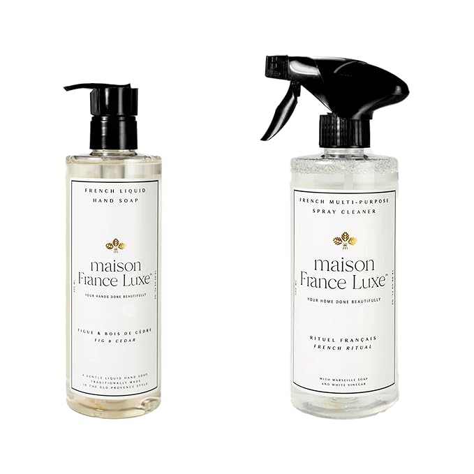 French Ritual Multi-Surface Spray Cleaner (500 ml) + Fig and Cedar French Liquid Hand Soap (400 ml) - 2 Piece Set