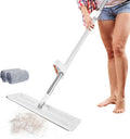 Microfiber Floormop – 49.6x14.1x4.3in Flat Wet Dry Dustmop Sellf-Wringer Stainless Steel Handlemop | Reusable Machine Washablemop Pads Easy Household Cleaning Tool for Home Offices