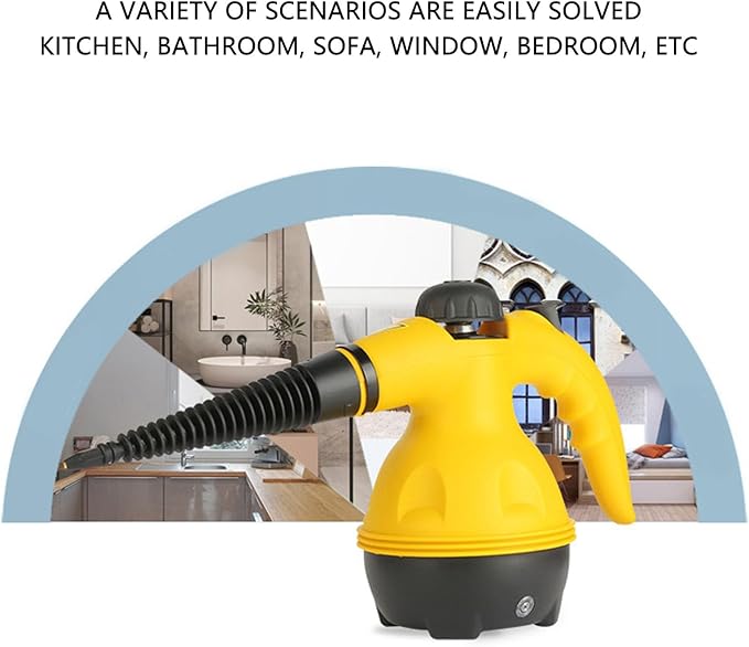 Haofy Handheld Steam Cleaner Lightweight Portable High Temp Steam Cleaning Machine for Kitchen Bathroom Car Cleaning Floor Upholstery Grout and Car (US Plug 110V)