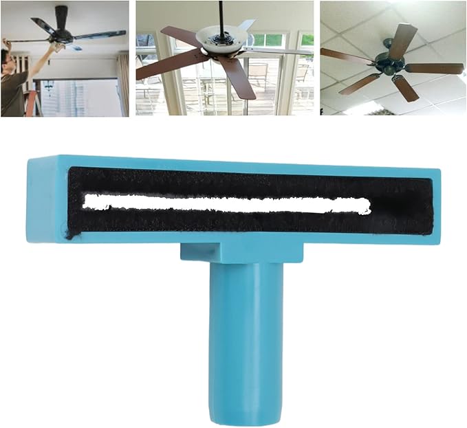 TOPINCN Washable Ceiling Fan Duster Reusable Microfiber Blade Cleaner Brush for Home (Blue)