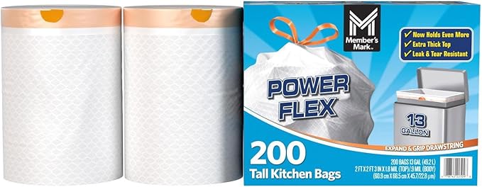 13-Gallon Tall Kitchen Trash Bags 200 ct.