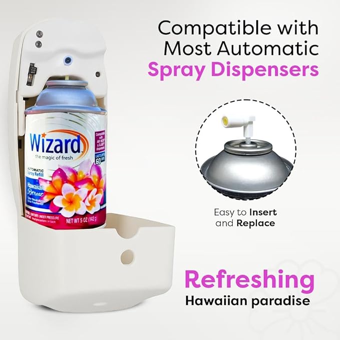 12 WIZARD AUTOMATIC SPRAY REFILLS 5 oz HAWAIIAN RETREAT