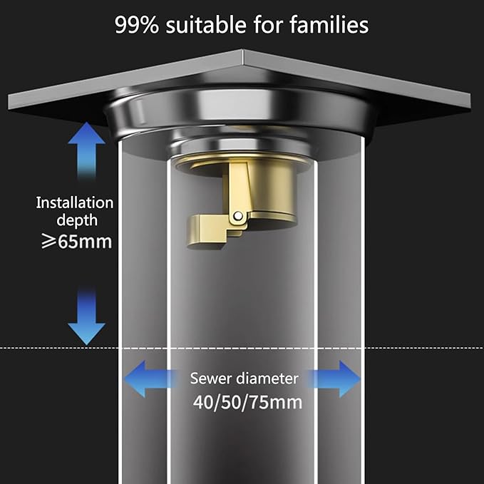 Multipurpose Elegant Gray Bathroom Shower Drain With Odor Prevention Portable For Homes And Hospital Daily Use