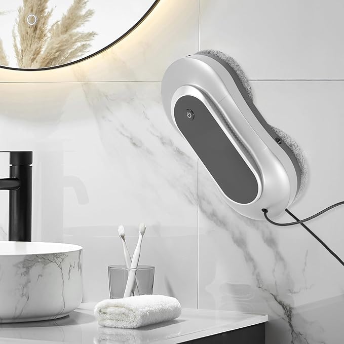 Window Cleaning Robot with Remote Control Robot Window Cleaner w/Double-Side Water Spray Automatic Plan Path and Recognize Border Smart Window Vacuum for Interior/Exterior Windows Tiles Glass Door
