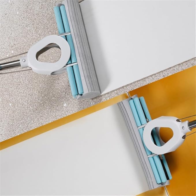 Hand Wash Free Rubber Mop Row Roller Squeeze Water Lazy Floor Absorbent Sponge