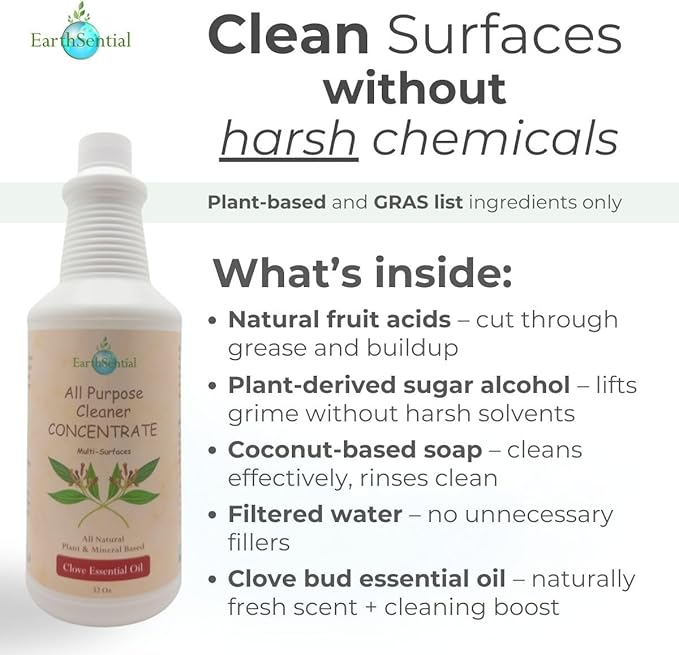Plant-Based All-Purpose Cleaner Concentrate 32 fl oz (Makes 64 Bottles) (Clove)