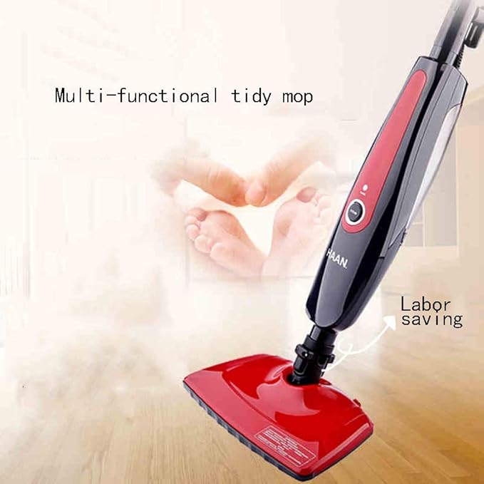 Red Cleaning Tools Steam Mop Electric Household Mop High Temperature Cleaning Wipe Machine 180 Degree Rotation Floor Cleaner