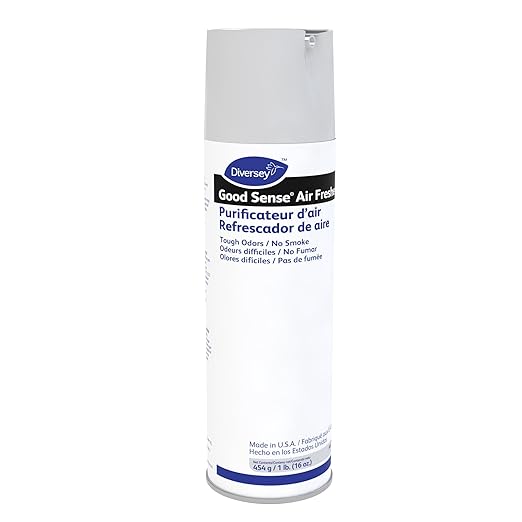 Diversey 100949175 Good Sense Air Freshener - Instant Odor Neutralization For Any Indoor Space - No Smoke/Tough Odors Scent Aerosol 16-Ounce (Pack of 6)