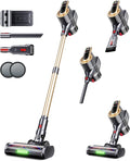 RENDOW Cordless Vacuum Cleaner 550W 45Kpa 65Mins Vacuum Cleaners for Home Self-Standing Cordless Stick Vacuum with LED DisplayAnti-Tangle Rechargeable Wireless Vacuum for Pet Hair/Carpet/Hard Floor