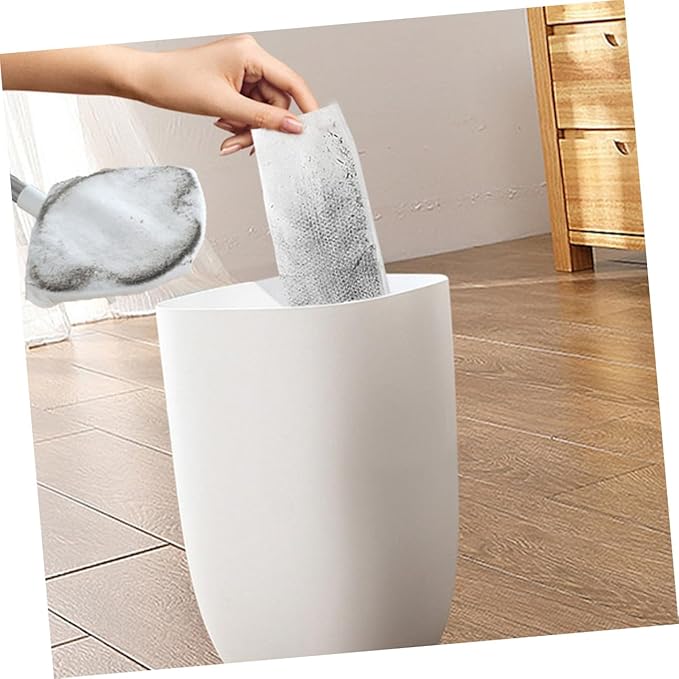Beaupretty Retractable Dust Mop with Face Towel Refill Triangular Electrostatic Household Dust Removal Mop White Extendable Handle for Floor Cleaning and Wall Dusting