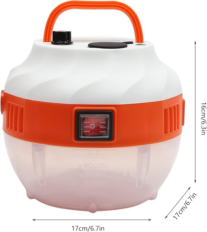 Handheld Steam Cleaner 1.6KW High Pressure Steamer for Cleaning Portable Corded Steam Cleaner for Home Use 0.35Gal Water Tank 221℉ High Temperature Fast Heating Steamer for Car Detailing (White)