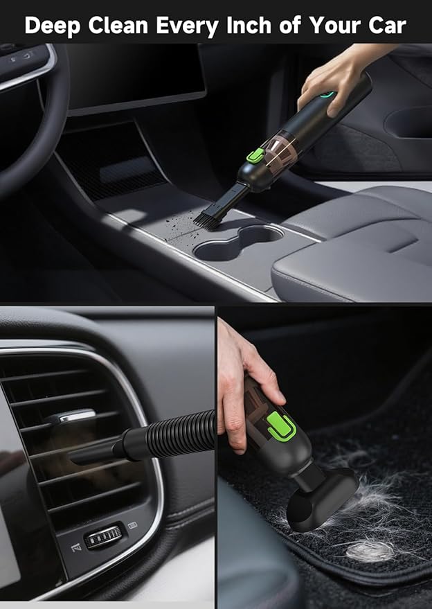 Car Vaccum Rapair VC28 Handheld Vacuum 4-in-1 Mini Vacuum Cleaner with 20000pa Suction Power Rechargeable Vacuum with 3 Suction Modes Portable Cordless Vacuum for Car Home Office Desk Keyboards