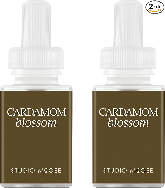 Pura x Studio McGee Home Scent Refill - Smart Air Diffuser - Up to 120-Hours of Luxury Fragrance per Refill - Home Essential - Clean &amp Safe Diffuser Fragrance - 2 Pack Cardamom Blossom