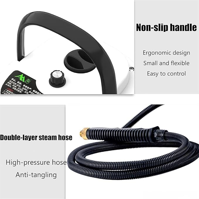 Muntuni 2500W Furniture Steam Cleaner 2500w Handheld High Temperature Pressurized Steam Cleaner Car Steam Cleaner Furniture Steam Cleaner for Floors Cars Kitchens Bathrooms (红色)