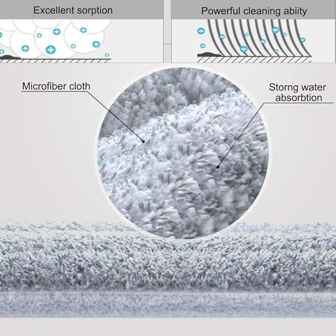 2-in-1 Microfiber Mop for Wet &amp Dry Use 15-Inch with 4 Washable Pads Adjustable Handle for Effortless Deep Cleaning and Floor Protection
