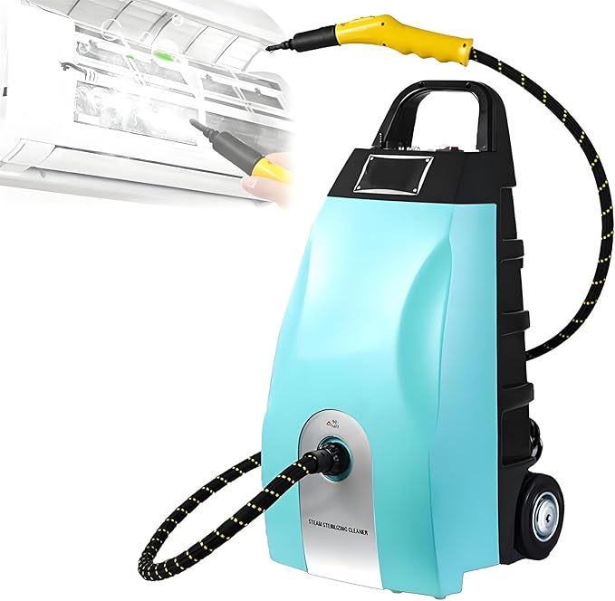 Commercial Steam Cleaner 3000W Portable 6Bar High Pressure 110°C/230℉ Handheld Steam Cleaning System for Kitchen Car &amp Multi-Surface Use75 x30x 35 cm
