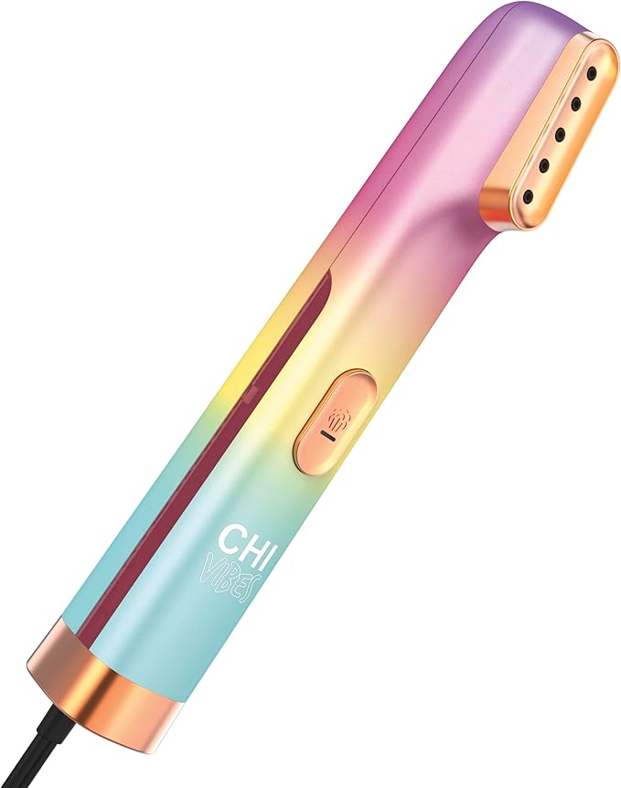 CHI VIBES Handheld Garment Steamer for Clothes Fabric and Drapes 5 Minutes of Continuous Steam Portable Wrinkle-Remover for Home and Travel Vacation Essentials 80ml Water Tank Pink (11615)