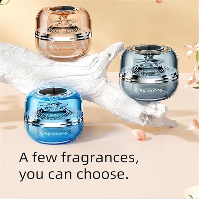 1 Air Freshener Solar Car Perfume Seat Light Energy Sensing Rotating Perfume Essential Oil Perfume Car accessories Bring You Comfortable Driving Usually Lasting About 3 months (Blue Hawaii)