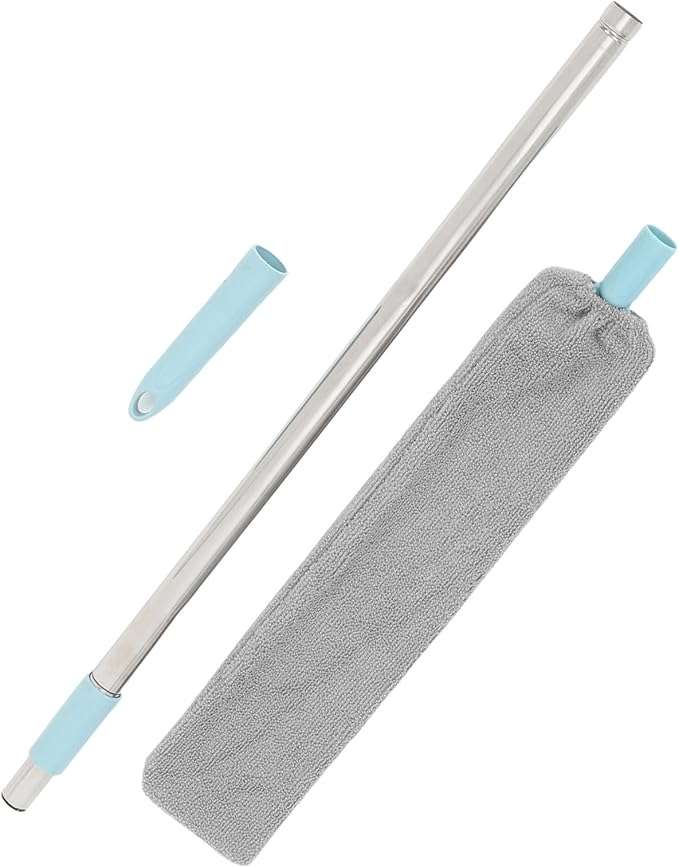 Long Handle Retractable Duster for Home Cleaning with Extendable Pole Gap Dust Cleaner for Ceiling Fans Under Furniture and High Reach Appliance Dust Removal