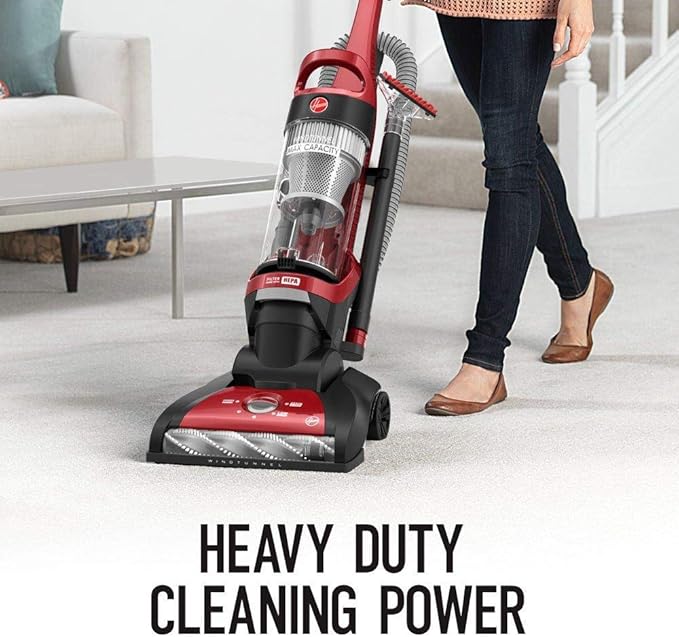 Hoover Windtunnel Max Capacity Upright Vacuum Cleaner with HEPA Media Filtration UH71100 Red