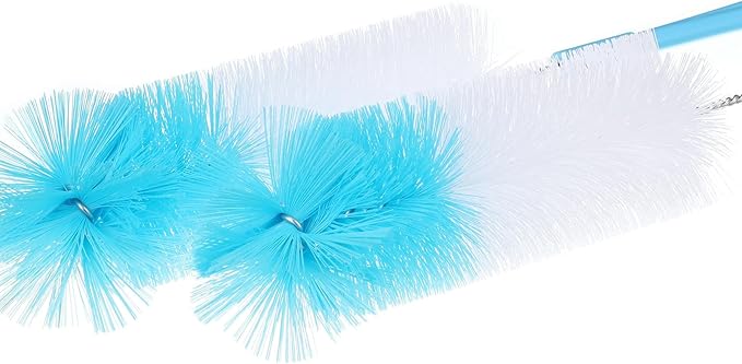 12 Pcs Long Bottle Cleaning Brush Stainless Steel Handle Water Scrubbing 15.2 Inch Cleaning Brush Set for Washing Narrow Neck Bottles Wine Decanter Flask Beer Brewing Supplies