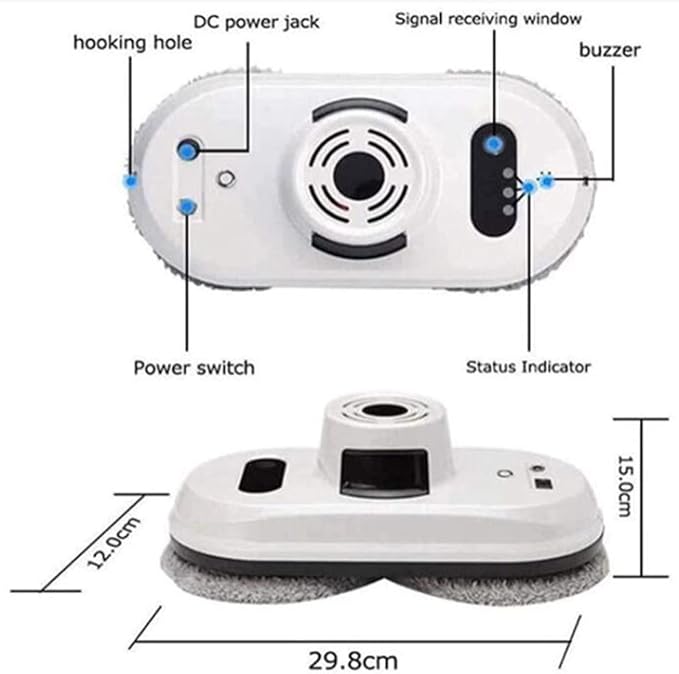 Window Cleaning RobotSmart Electric Window Cleaner Robot with Smart Remote ControlVacuum Adsorption Systemfor Inside and Outdoor High Window Cleaning
