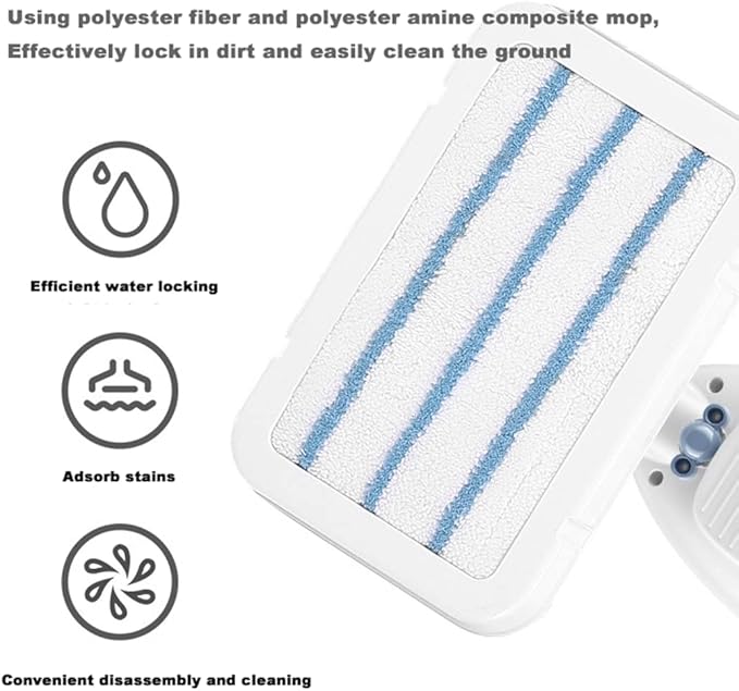 Steam Mop Cleaner with Detachable Handheld Steamer for Hardwood/Laminate Floor Tiles and Grout 100C High-Temperature Steam 350ml Large Water Tank 10m Operating Diameter