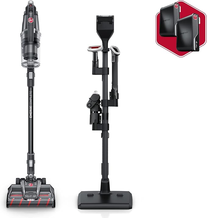 Hoover ONEPWR WindTunnel Emerge Complete Cordless Stick Vacuum Cleaner Lightweight Stick Vac Powerful and Quiet Cleaning Self Standing No Wall Mount Required Cordless Vacuum Cleaners for Home Use
