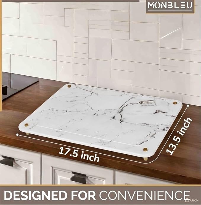 Stone Drying Mat for Kitchen Counter|Quick-Dry Stone Dish Drying Mat| Multi-Purpose Stone Drying Mat with Dish Drying Rack for CupsPlatesSpoons|Absorbent Drying Stone for Kitchen Counter