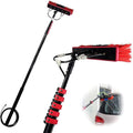 Window Cleaning Brush Equipment 180° Rotating Brush Head for Clean Glass Walls Outdoor Windows Solar Panels 35cm 9m/30ft