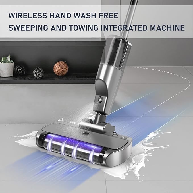 Wet Dry Vacuum Cleaner Cordless Floor Washer and Mop Quick Drying 4 in 1 Cleaners for Carpet and Hard Floors