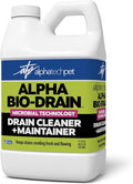 ALPHA BIO-DRAIN - Enzyme-Based Maintenance to Help Prevent Clogs and Reduce Odors from Pet Waste Grease Hair in Drains and Septic Systems - ½ Gallon by Alpha Tech Pet