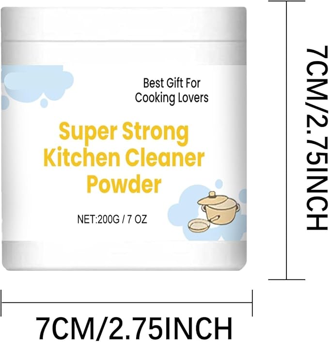 Kitchen Degreaser Cleaning Powder - Heavy-Duty Stain Remover For Ovens Stovetops Sinks &amp More(3PCS)