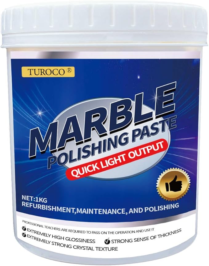Marble Polishing Paste Polishing Compound – Quartz Cleaner Countertop Granite Cleaner &amp Marble Sealer and ProtectorPolishing kit For Marble Countertops Floors Walls 2.2LB