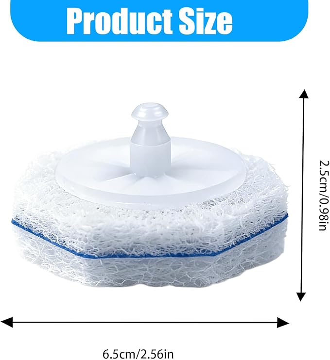 80-Pack Toilet Wand Refills Pre-Soaked Disposable Toilet Brush Heads Scrubber Pads with Built-In Toilet Bowl Cleaners Removes Hard Water Stains &amp Limescale Hygienic Bathroom Supplies