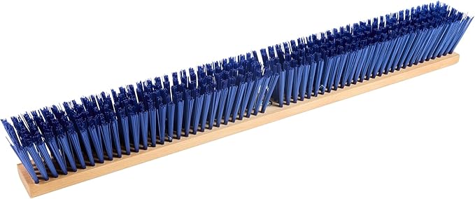 Restaurantware-BROOM HEAD ONLY: Clean Tek Professional 30-Inch Broom Head 1 Heavy-Duty Push Cleaning Tool - Handle And Brace Sold Separately Heavy Plastic Bristles Wooden Commercial Use
