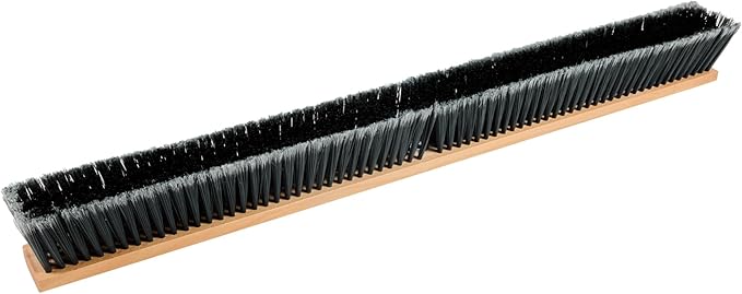 Restaurantware-BROOM HEAD ONLY: Clean Tek Professional 36-Inch Broom Head 1 Heavy-Duty Push Cleaning Tool - Handle And Brace Sold Separately Medium Plastic Bristles Wooden Commercial Use