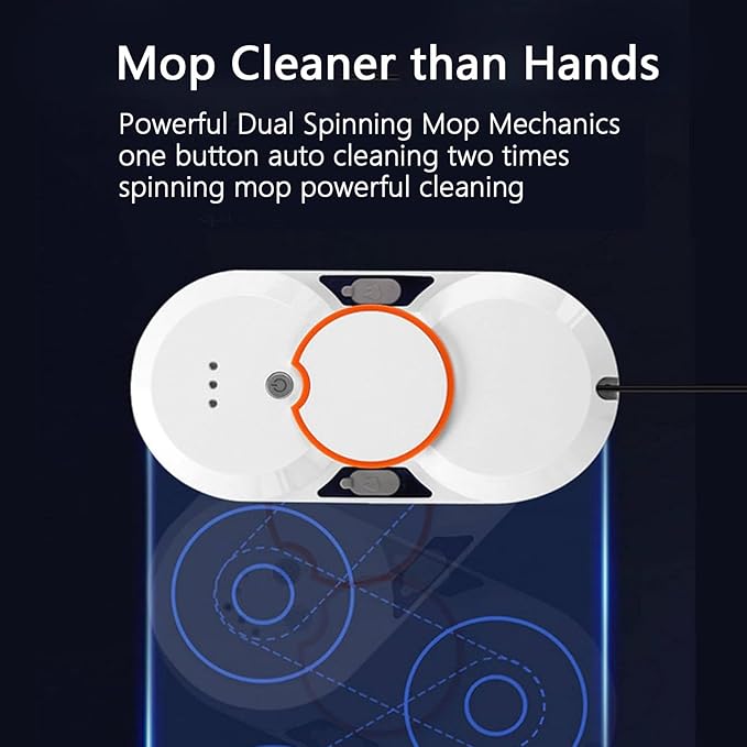 Window Cleaning Robot4 Automatic Cleaning Routes Smart Window CleanerRemote Control/Automatic Dual Use60ml Water Tank Capacity with Double Water Spray Window Cleaner Machine