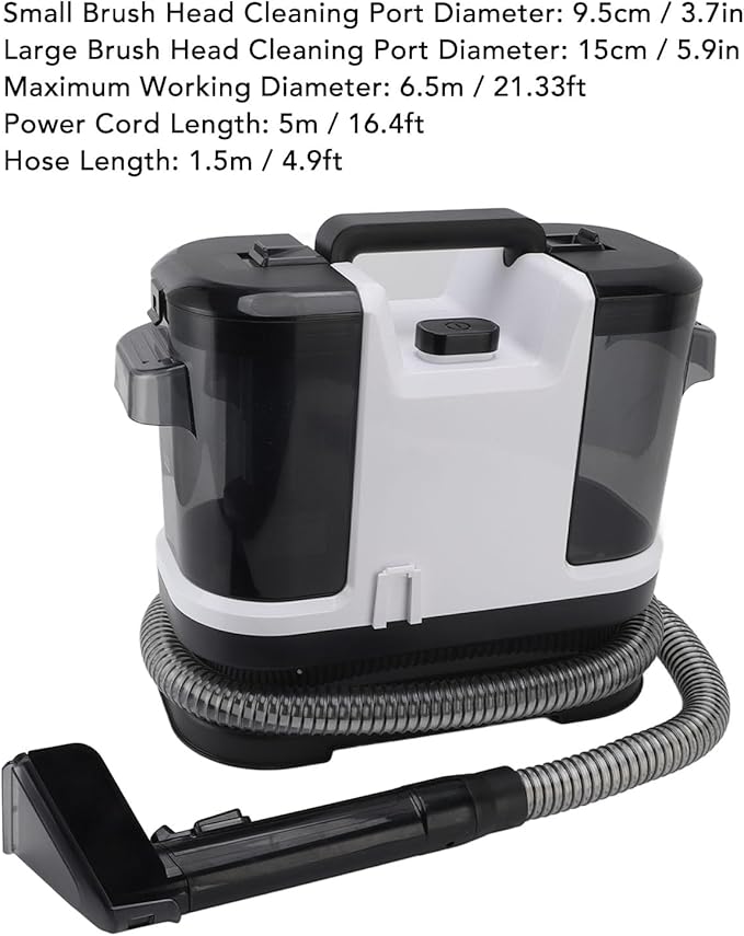 Portable Carpet Care Appliance 14Kpa | Effective Suction Spot Care Appliance for Marks on Carpets/Couches/Car Seats | 21.33ft Cord with 2 Brush Heads