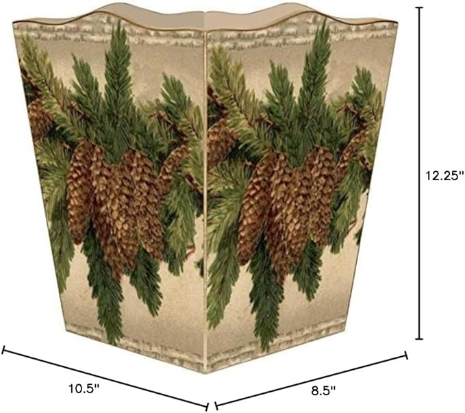 Marye-Kelley WB2609 - Vintage Pinecone Wastepaper Basket