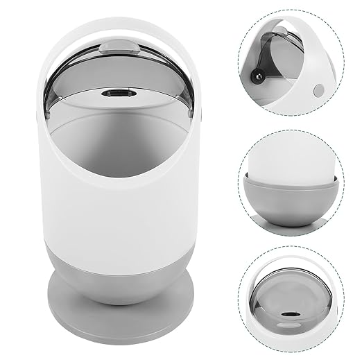 BESPORTBLE Mini Desktop Trash Can with Lid Small Countertop Garbage Bin for Office and Living Compact Waste Basket with Odor-Controlling Cover Stylish Tiny Tabletop Container for Small Item