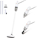6-in-1 Lightweight Stick Vacuum Cleaner with 350W Powerful Motor Mini Portable Household Handheld Vacuum Cleaner for Domestic Hard Floors Carpets and Pet Hair(Porcelain White Corded)