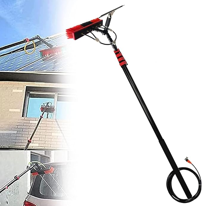Telescopic Rod Window Cleaning3.6-10.8M Solar Panel Cleaning Brush and Pole with Water Supply Truck Window Window Glass Pan 55CM10.8M