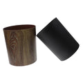 Vintage Imitation Wood Grain Wastebasket Large Capacity Round Trash Can for Kitchen Bathroom Living Space Saving Home Garbage Container with Stylish Rustic Design