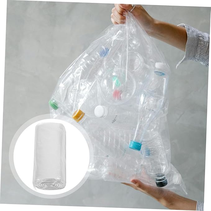 Angoily Thickened White Flat Mouth Trash Bags 300pcs (30pcs/roll X 10 Rolls) Plastic Garbage Bags for Home Bathroom Office Kitchen Waste Disposal
