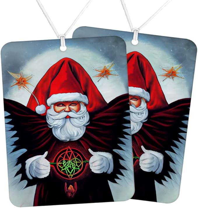 Funny Christmas Car Freshener Set of 6 - Gothic Style Car Air Freshener - Graphic Air Freshener for Car