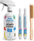 Miss Mouth's Messy Eater Stain Treater &amp Pen Bundle - 16oz Spray Portable Stain Remover Pens &amp Laundry Brush - Spot Cleaner for Clothes Carpet &amp On-the-Go